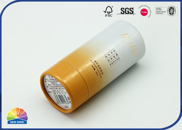 Cosmetic Paper Tube Packaging With Flocking EVA Foam Round Gift Box