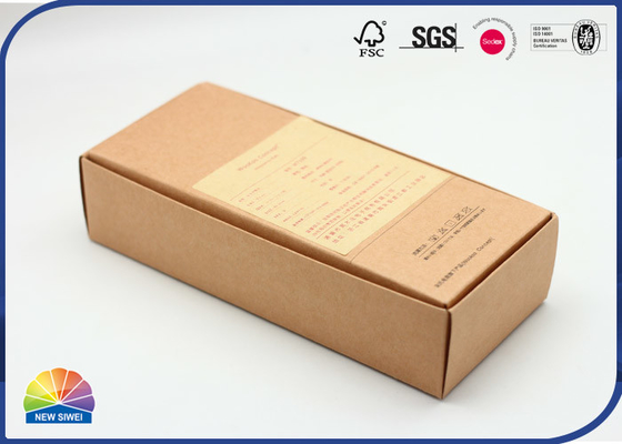 Kraft Paper 1c Print Folding Carton Box Simple Soft Texture Socks Packaging