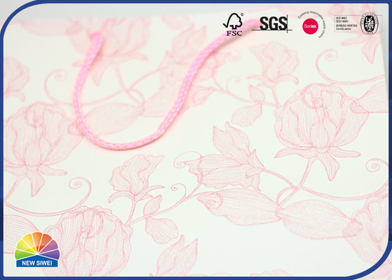 Customized Size Logo Eco Friendly Folding Coated Paper Bag With Handle
