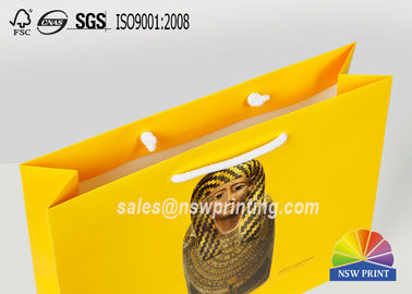 Cotton Handle Custom Printed Paper Bags CMYK Full Colors Design