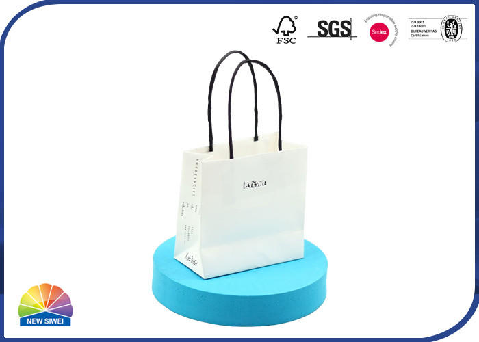 Customized White Kraft Paper Bags For Retailer Candy Food Grade Paper Packaging