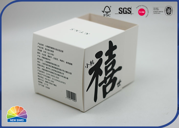 Matte Folding Carton Box With Custom Paper Tray Sponge Insert For Ink And Pen Set