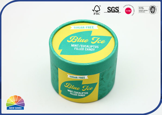 Groene Ronde Document Verpakkende Buis Matte Lamination Candy Tube