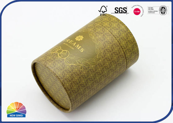 Matte Lamination Gold Kraft Cylinder-Verpakking voor Room