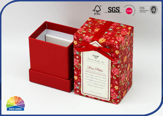 4c druk Matte Lamination Paper Jewelry Boxes met Lint Bowknot